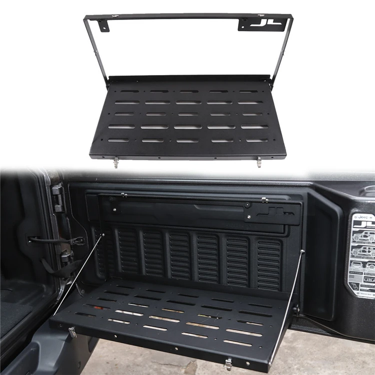 

Metal Car Interior Trunk Rear Door Rack Cargo Luggage Carrier Shelf Storage Rack For Jeep Wrangler JL 2018 Up Car Styling, Black