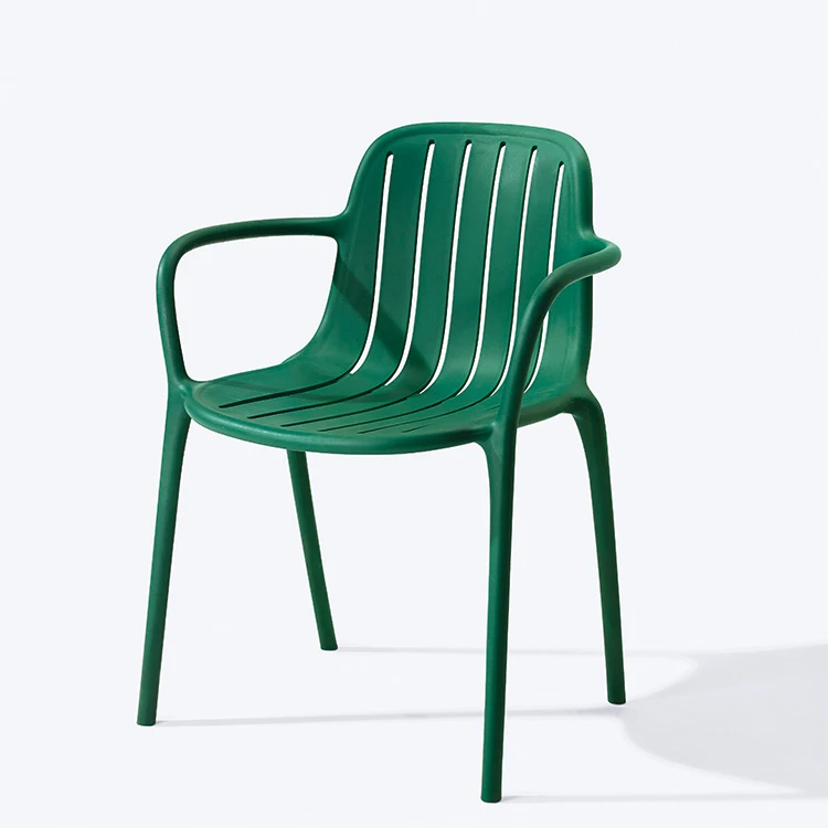 Green Modern cafe plastic dining chair