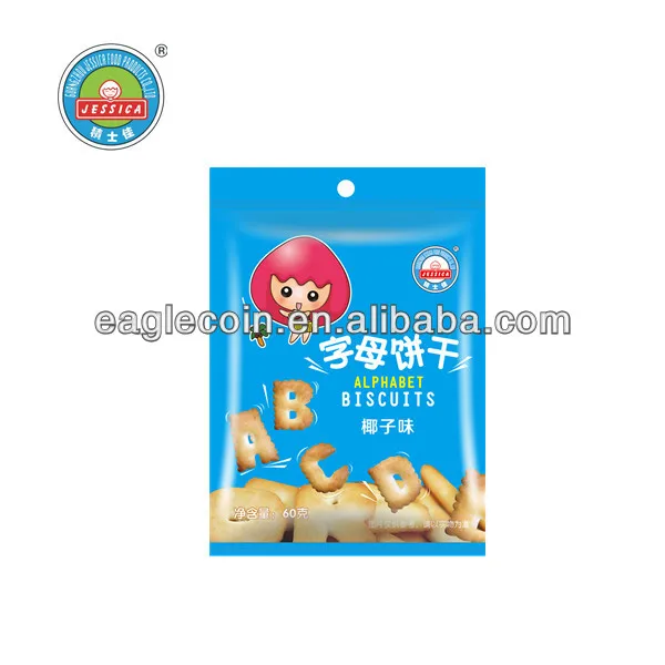 
60g Coconut Biscuits Baby Biscuits Healthy Food Jessica Alphabet Biscuits High Calcium 