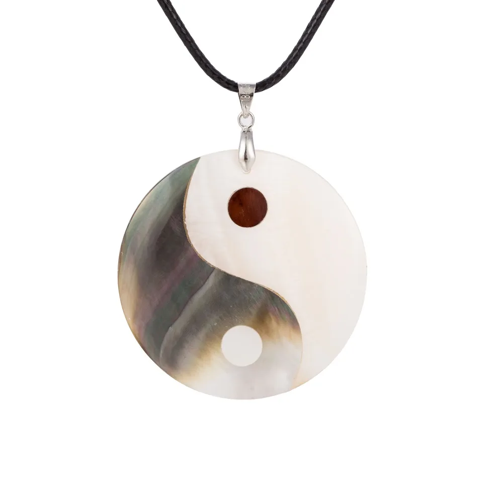 

amulet Tai Chi Yin-yang eight diagrams pendant abalone shell necklace jewelries accessaries necklace, Picture