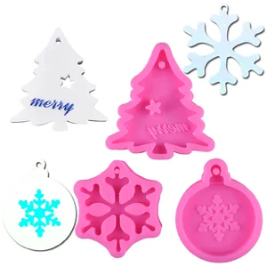 Image of fondant tools cake decorating silicone christmas ornaments mold for hanging