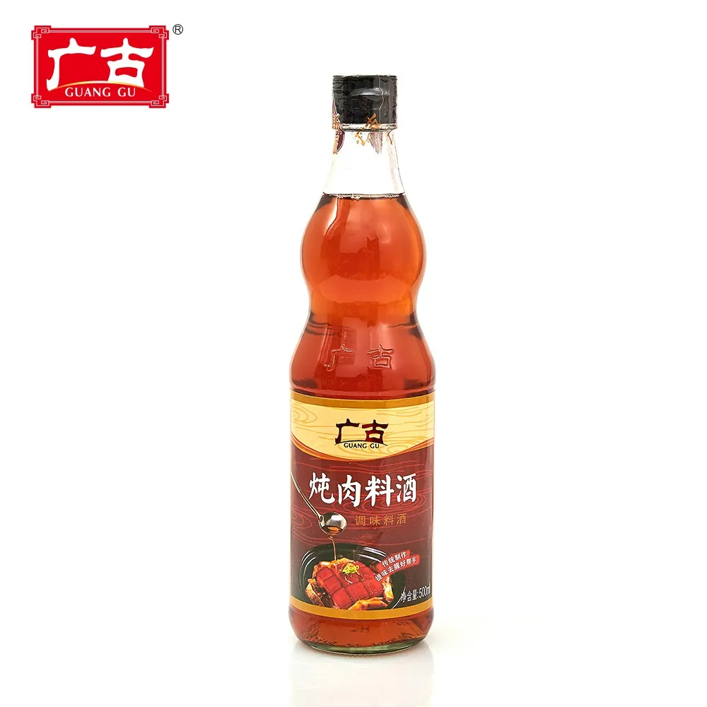 500ml Chinese cooking wine glass bottle packing rice wine for Braising Meat