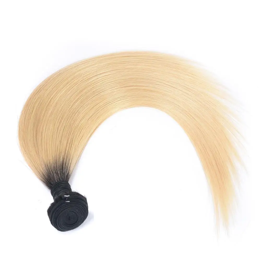 

Wholesale Virgin Brazilian Hair 1b/613 Blonde Human Hair Bundles Straight Blonde Ombre Hair Extension