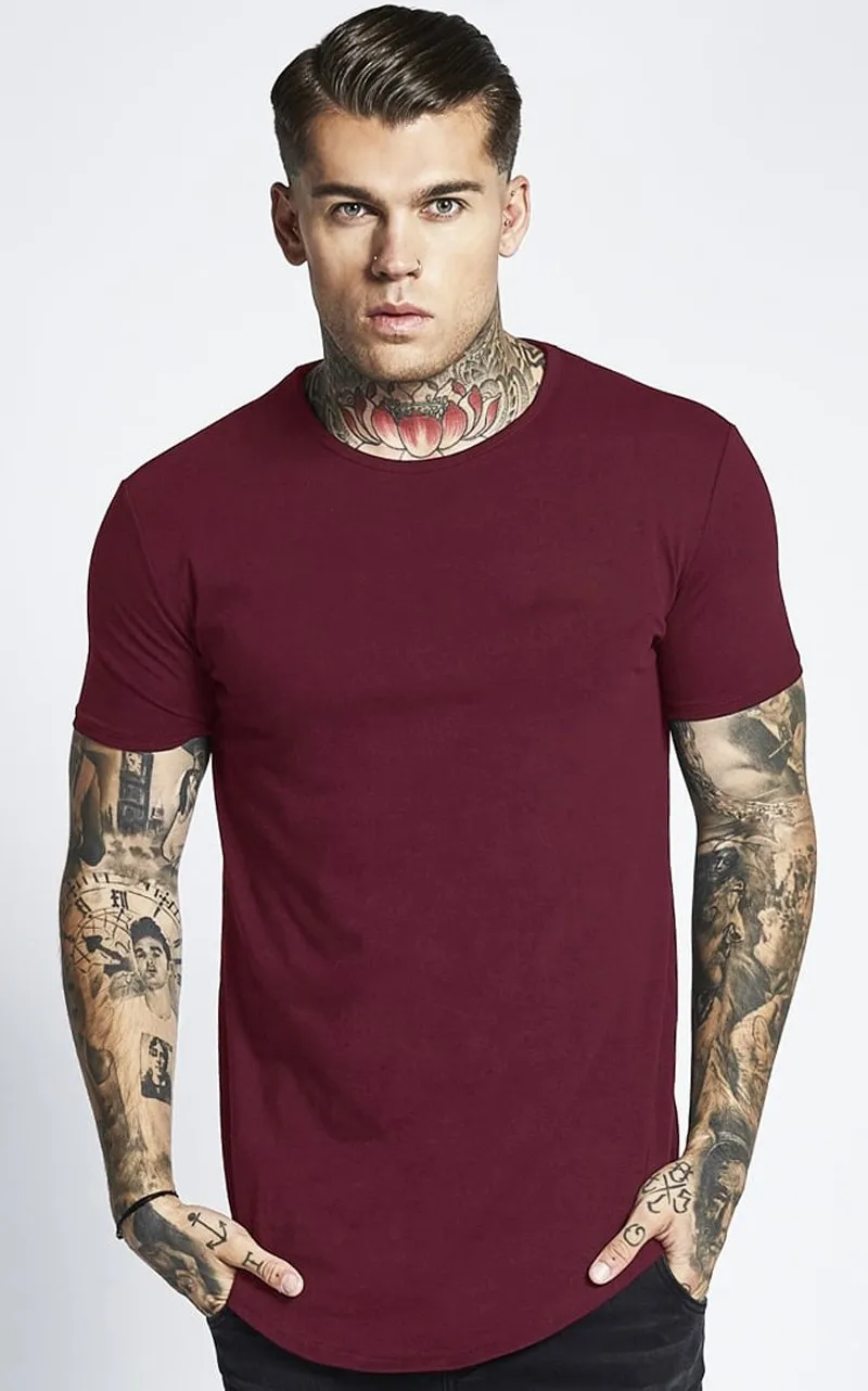 Mens Curved Hem Tee,Muscle Fit T Shirt Long T Shirt - Buy Curved Hem ...