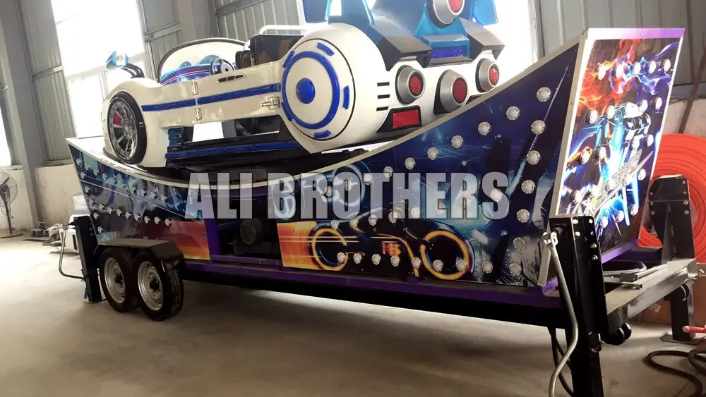 Outdoor Game Amusement Park Ride Portable Mini Flying Car With Trailer ...