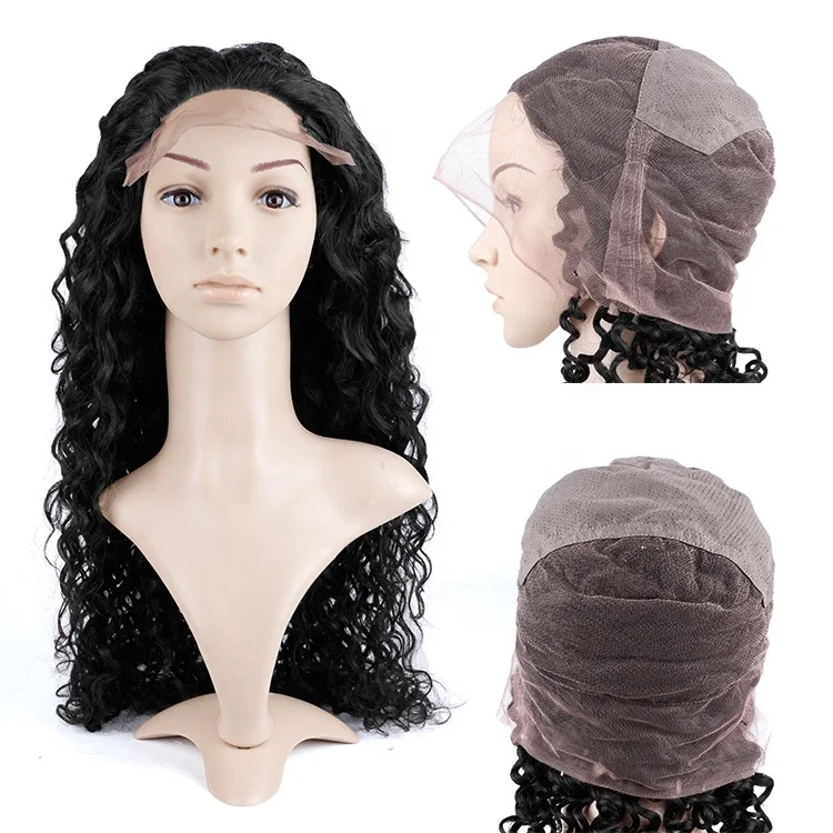 

Brazilian Curly Black Bleached Knots Full Lace Wig For Black Women