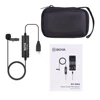 BOYA Mini Lavalier Condenser USB Type C Interview Vlogging Mic for Android cellphones Omnidirectional remote microphone speaker