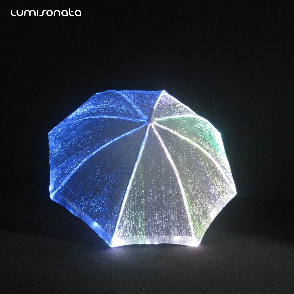 

2019 Hot sale led optic fiber luminous umbrella light up umbrella