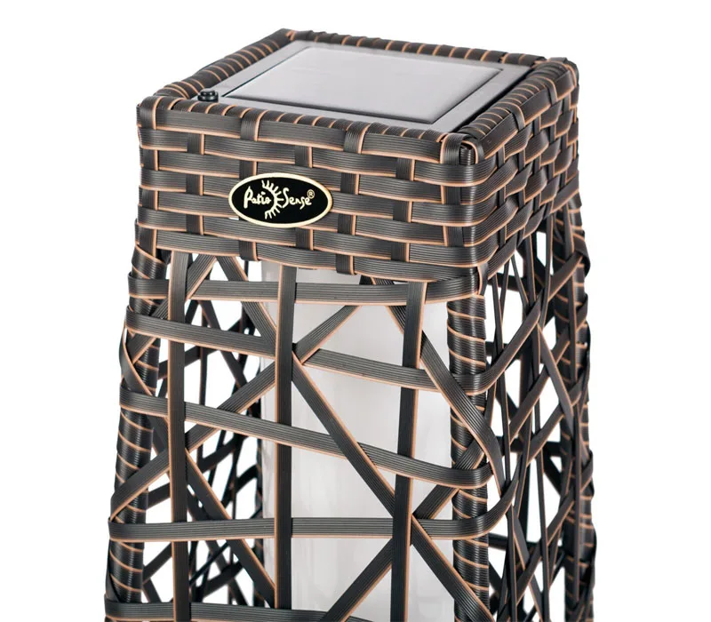 Large Outdoor Solar LED Rattan Lantern