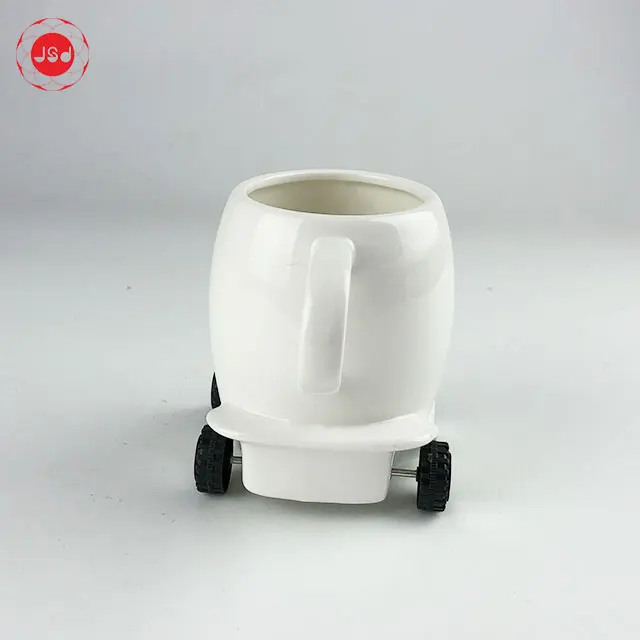 handmade car mug with wheel ceramic