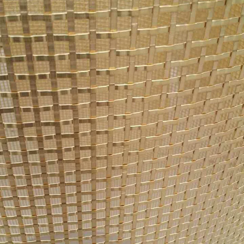 Xiangguang Factory Brass Crimped Decorative Wire Mesh For Cabinets
