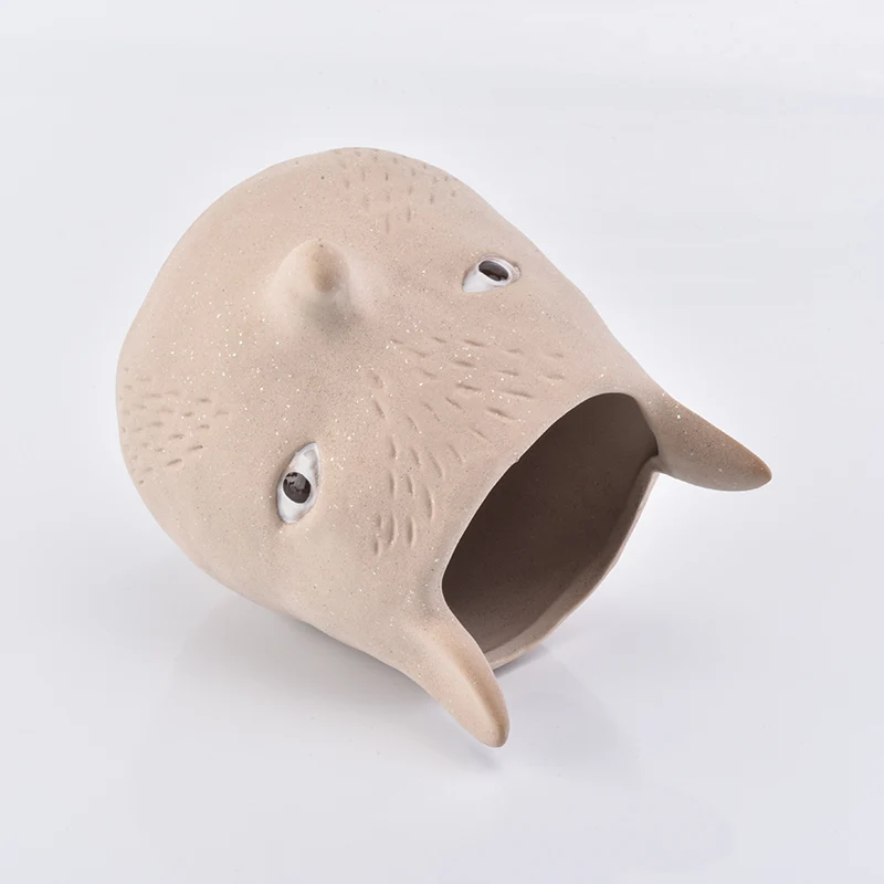 Animal-shape ceramic votive candle jars customized candle holders home decor wholesale
