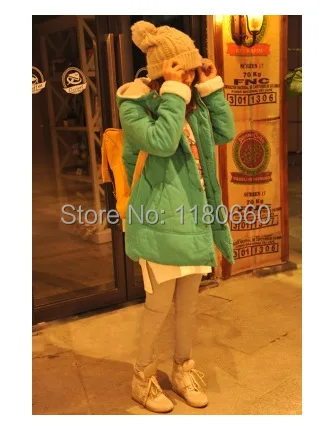 New Hot 2014 Fashion Korea Style Hoodie font b Winter b font Jacket Women Flocking Lined