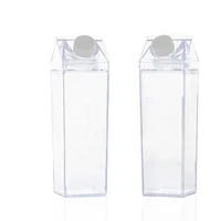 

Plastic portable water bottles milk carton water bottle with custom