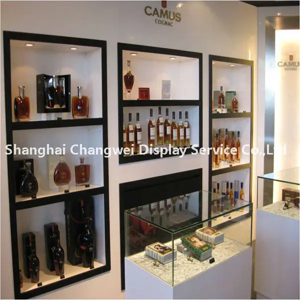 Spirit Display Opened Cabinet Alcohol Displays With Led Light