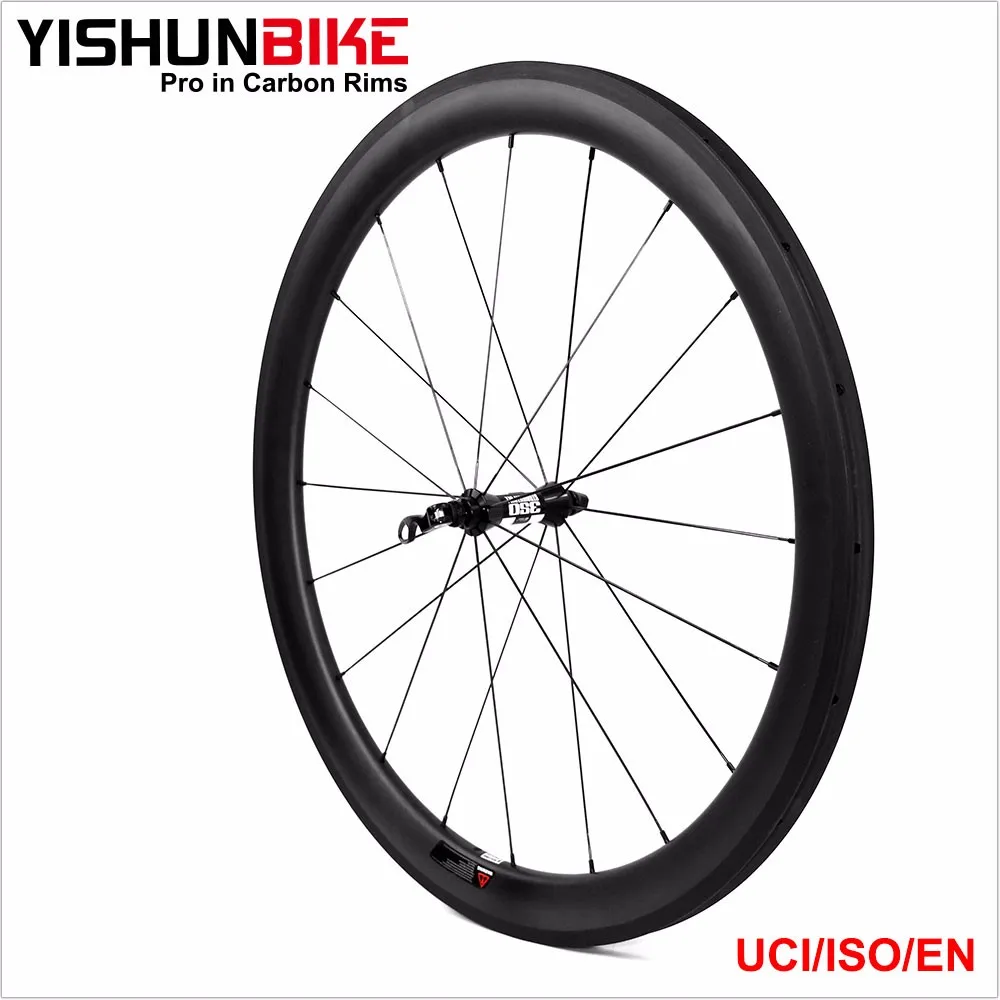 Yishunbike High End Light Aero Carbon Road Bike Wheelset 700c 350s550t