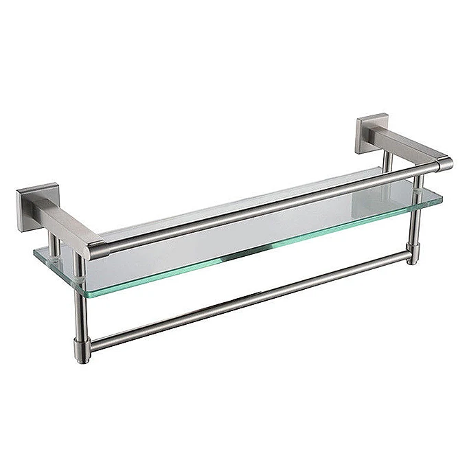 Stainless Steel Glass Shelf Bathroom Accessories Luxury Bath Shelves