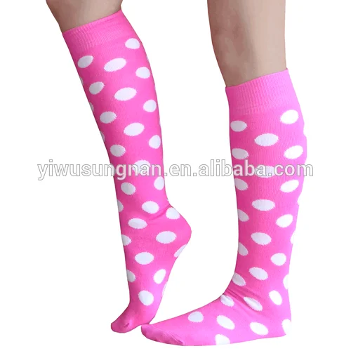

hot sell neon color knee high socks for women