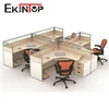 Modern design computer desk 4 person office workstation desk for staff