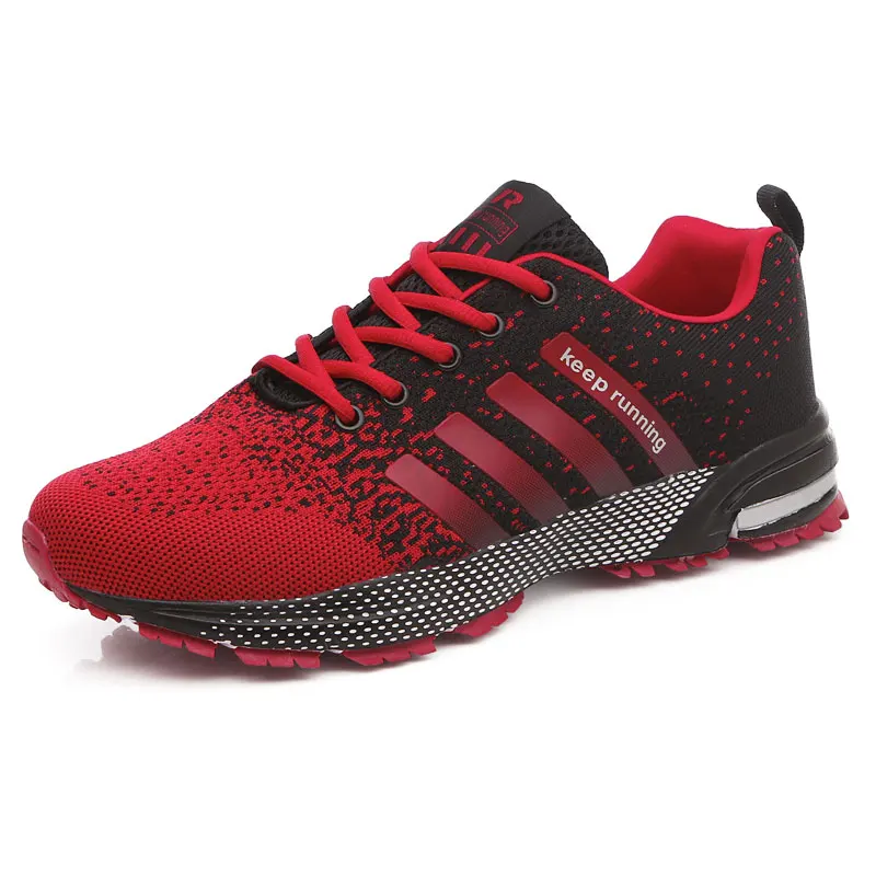 

mesh shoes wedge sneakers running shoes for men, Green/blue/red/gray