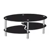 advanced high end expensive fish shape black coffee table with stainless steel leg