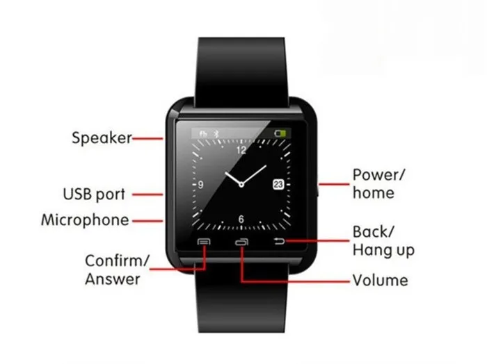 Factory OEM touch screen U8 watch bluetooth smartwatch u8 with CE ROHS FCC certificate