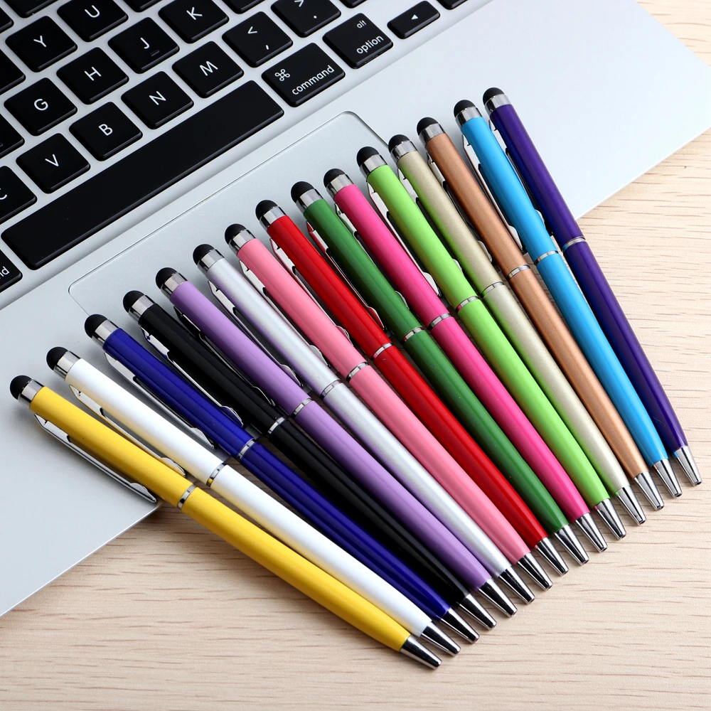 

Colorful metal ballpoint writing screen touch stylus pen for tablet and smart phone, White/black/silver/gold/red/yellow/green/blue/purple/pink etc.