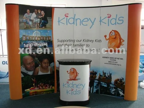 
3x4 Curved Magnetic Pop Up Display Backdrop 