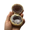 Wholesale Delicate 100% Natural Agate Geode Crystal Jewelry Box For Home Decoration