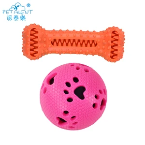 New Dog Cleaning Rubber Bone Toy,Treat Ball Tooth Cleaner Dog Chew Toy Set