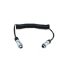Heavy Duty Sprial cable 4 pin metal plug