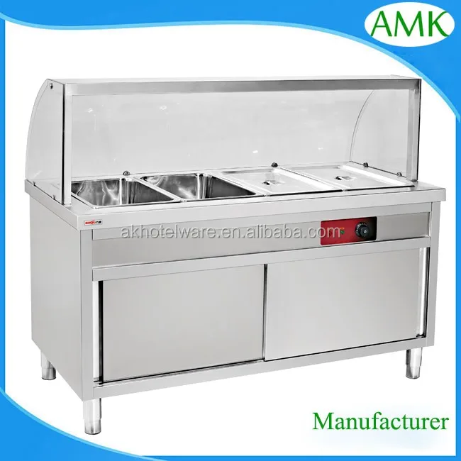 Mesa De Escaparate Con Calentador De Comida De Buffet,Restaurante De