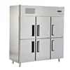 6 Doors hotel kitchen vegetable fruit storage freezer stainless steel commercial refrigerator freezer
