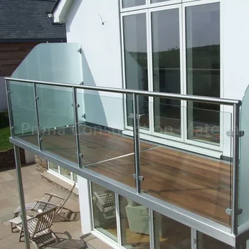 Classic Glass Stairs Railing glass Railing tempered Glass 