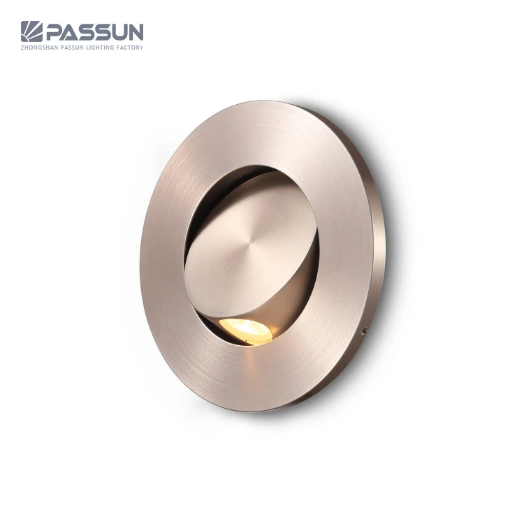 modern simple high-end rose gold recessed hotel bed reading led wall light