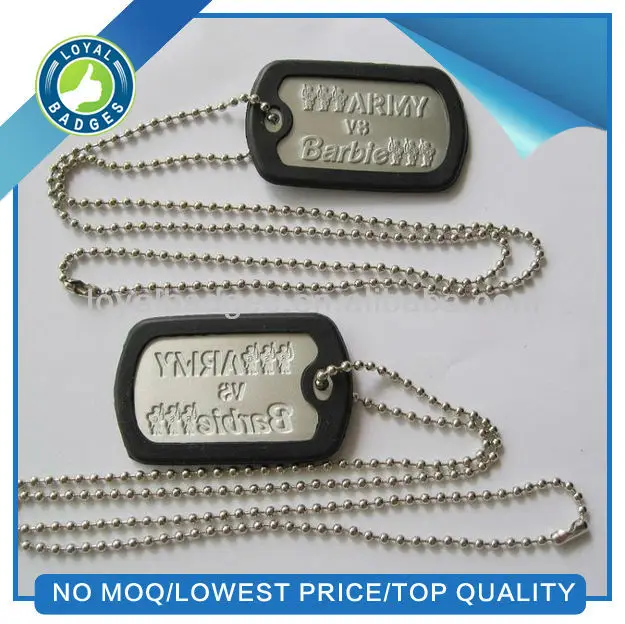 embossed dog tags
