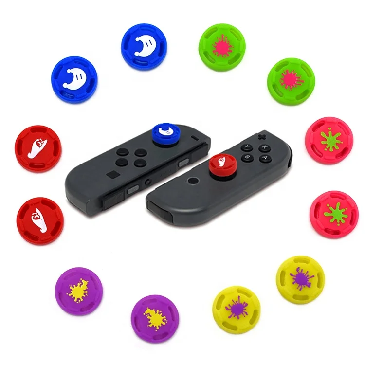 

Silicone Thumb Stick Grip Joystick Cap Cover For Nintendo Switch Joy-Con, Multi colors