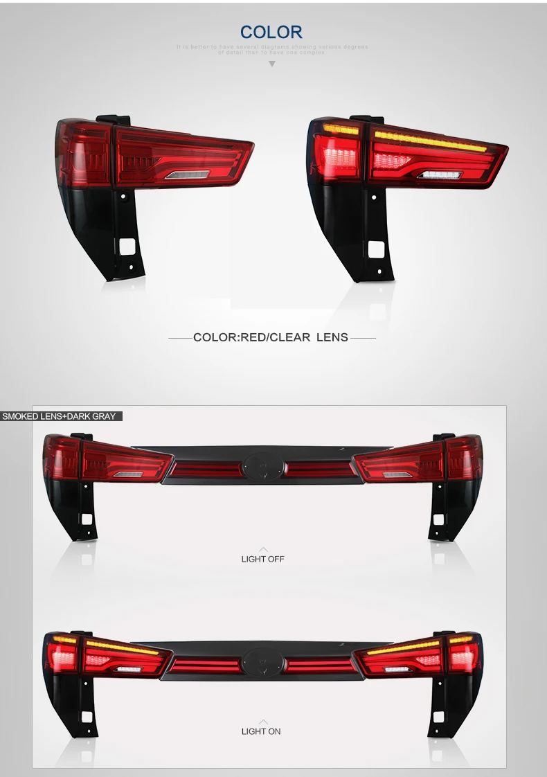 VLAND manufacturer for car tail lamp for Innova Crysta tail light 2016-2018 for Innova Crysta tail light LED from China  factory