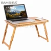 Small Laptop Bed Tray Table Bamboo Portable Desk for Lap Computer