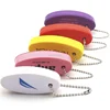 Custom made oval shape pu foam floating key chain , soft plastic foam floating key ring