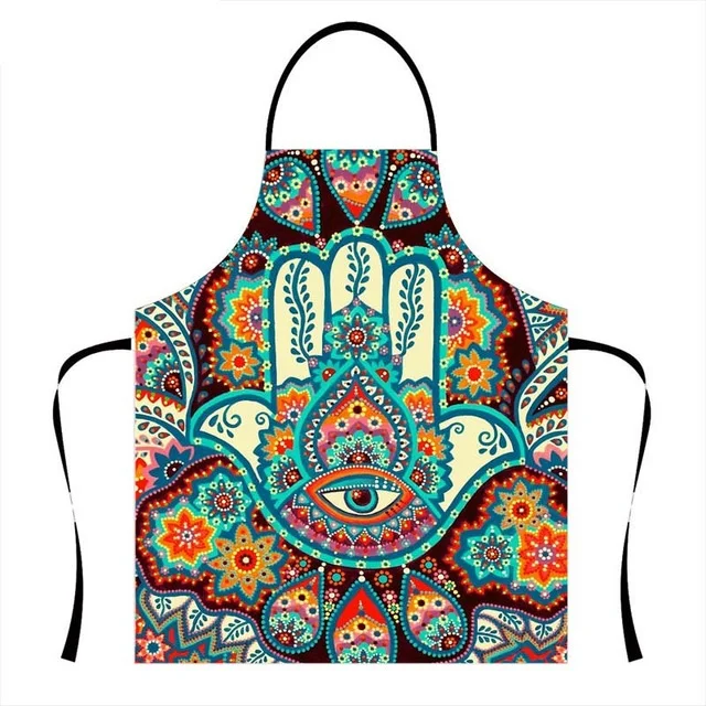 

Mandala Flower / Buddha Lotus PrinT Canvas Kitchen Cooking Apron Chef Uniform Adjustable Party Gift Aprons, Customized