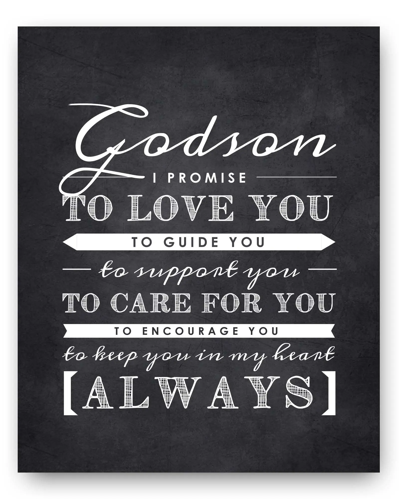 Godson Gift from Godparents, Godson Quote Sign, Perfect Christening Gift, B...
