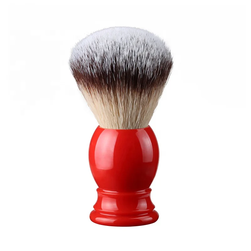 

JDK Professional Pure Bristle Shaving Brush Natural Hair Wet Lather Soap Shave, Red