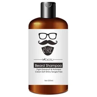 

Private label 200ml Easy cleaning organic natural argan oil beard shampoo for mens beard wash