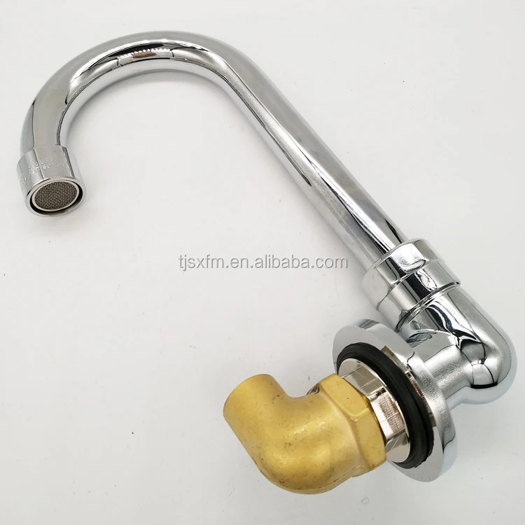 
NPT selling in The America Sanitary Kitchen Faucet Deck Spout Commercial knee valve foot valve water Faucet 