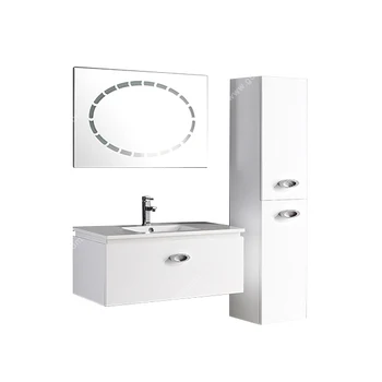 Blanco Moderno Mdf Gabinetes De Tocador De Baño Fabricante En Hangzhou