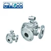 2059 Type DN20 (3/4") CF8M OR CF8 Flanged End PN16/40 3 Way Ball Valve In Manual Valves