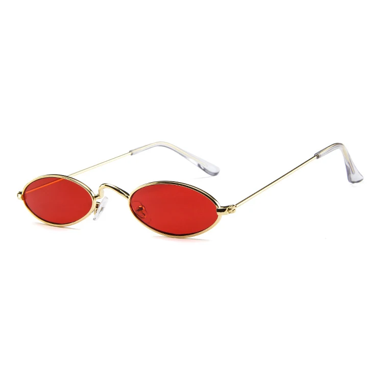 

Metal small frame Men and women glasses oval sunglasses vintage fashion, 11 colors