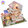 Wholesale diy wooden house kit arts and crafts activities for kids