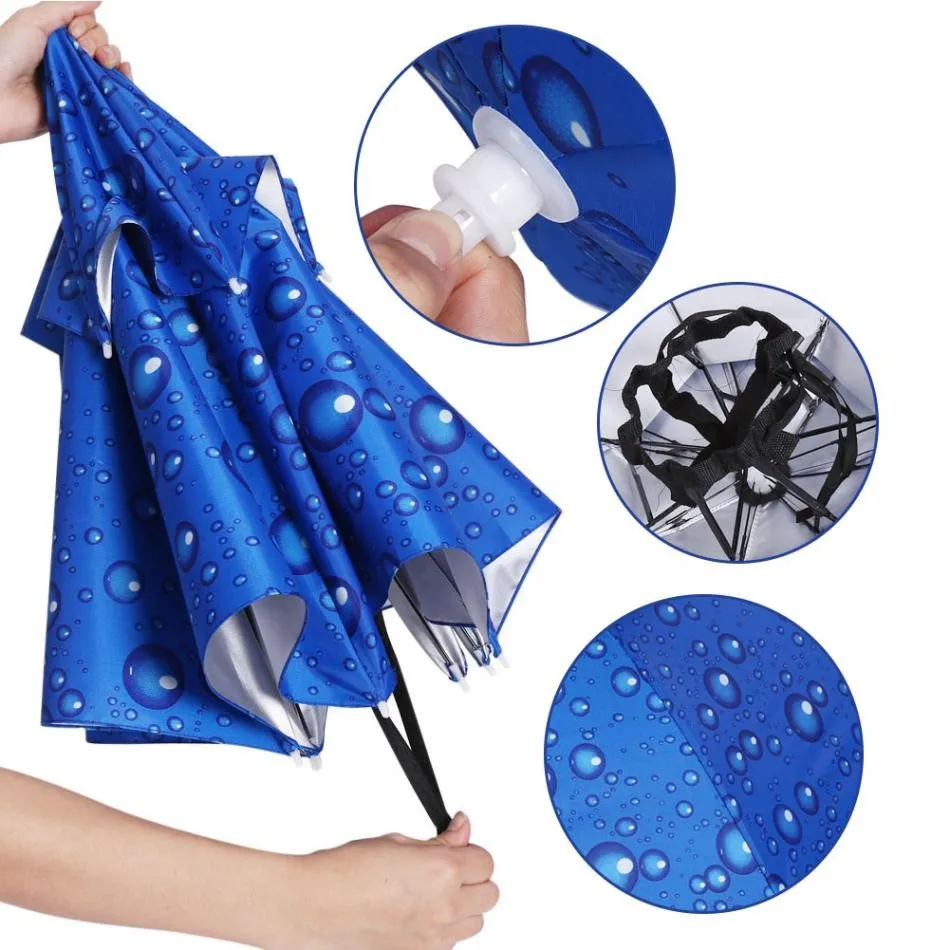 New Design Small Vented Double Canopy Umbrella Hat Manual Open Buy